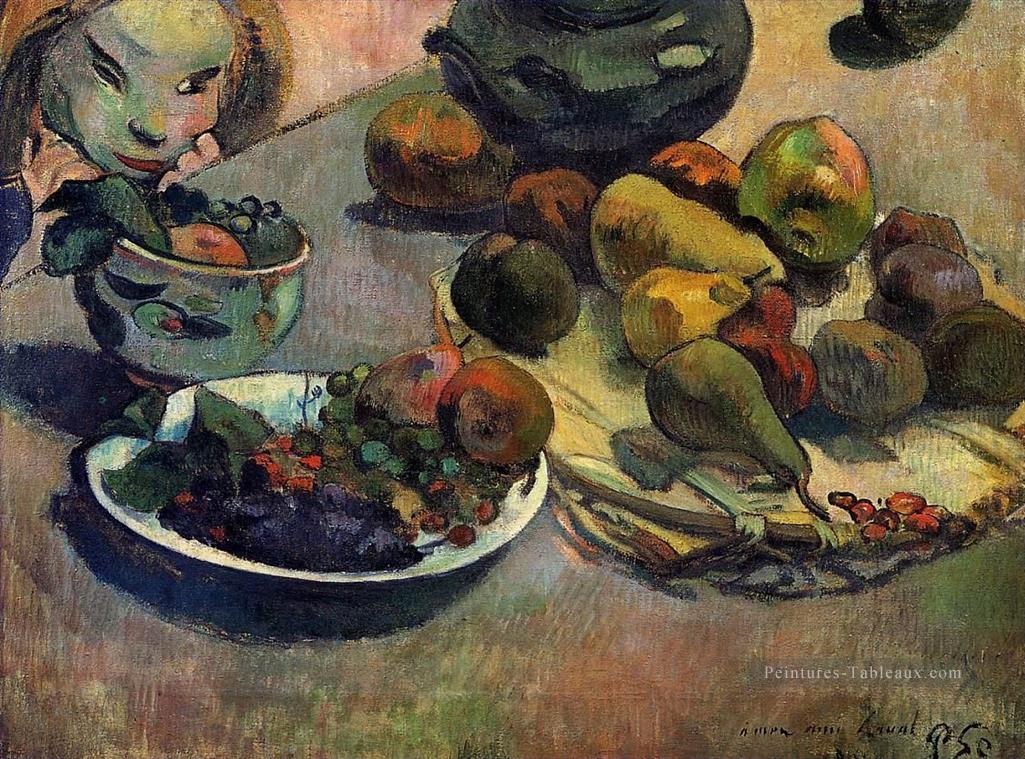 Fruits Post Impressionnisme Paul Gauguin nature morte impressionniste Peintures à l'huile